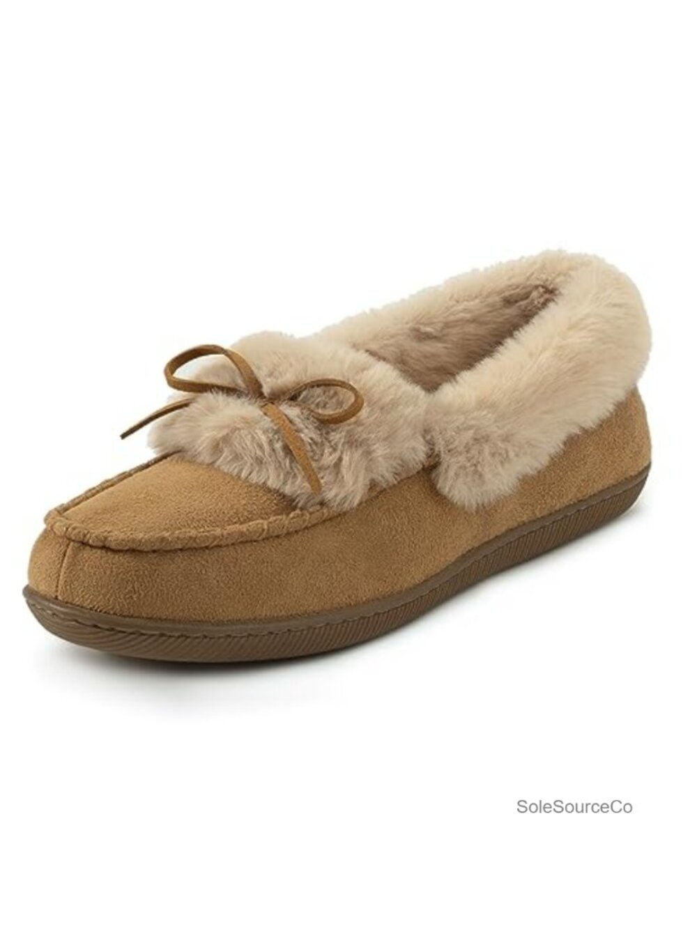 RockDove Women's Faux Fur Lined Microsuede Moccasin Slipper